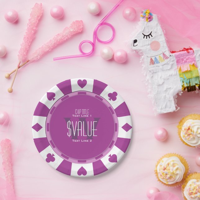 6 Ways to Personalize Your Classic Poker Chip Paper Plate (Party)