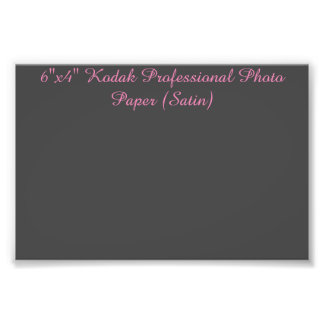 6"x4" Kodak Professional Photo Paper (Satin) Print