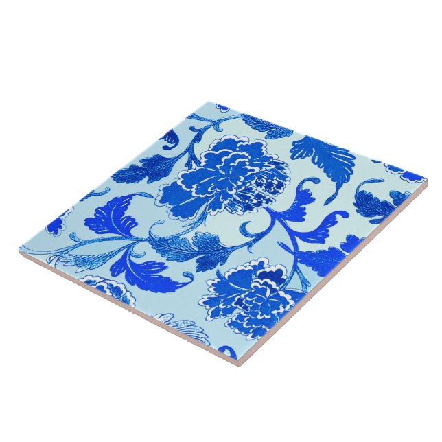 (6" X 6") carreau de céramique floral et grand (Côté)