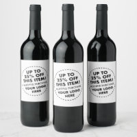 6 x Custom Wine Labels 25% OFF Bulk Buy Discount