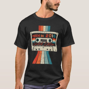 6 Year Old Birthday Gifts Made In 2016 Cassette Ta T-Shirt