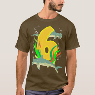 6 Year Old Birthday Kids Hammerhead Shark T-Shirt