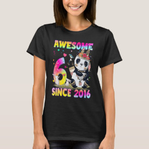 6 Year Old  Girls Teens Cute Little Panda 6th Birt T-Shirt