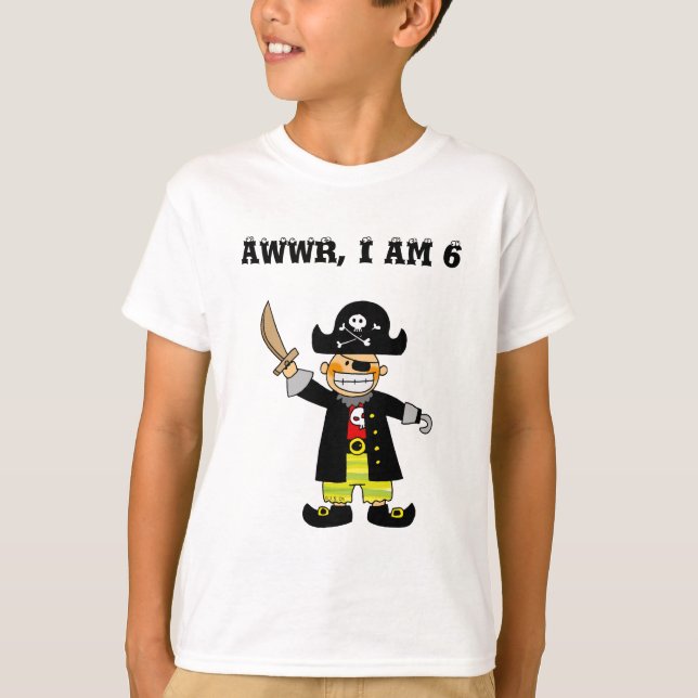 6 year old pirate boy T-Shirt (Front)
