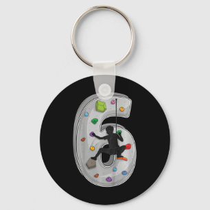 6 Year Old Rock Climbing 6th Birthday Adventures C Keychain