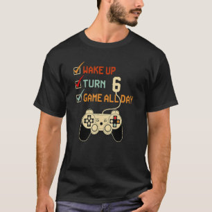 6 Year Old Video Games Level 6 Birthday Boy Gami T-Shirt