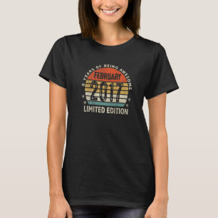 6 Year Old Vintage February 2017 6th Birthday T-Shirt
