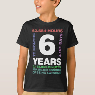 6 Years 72 Months Birthday T-Shirt