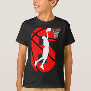 6 years Old 6th Birthday Boy Basketball lovers T-Shirt