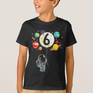 6 years old birthday boy astronaut 6th birthday  T-Shirt