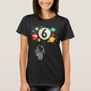 6 years old birthday boy astronaut 6th birthday  T-Shirt