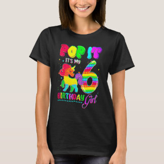 6 Years Old Unicorn It's My 6th Birthday Girl Unic T-Shirt
