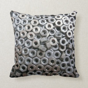 6BA Nuts. Throw Pillow