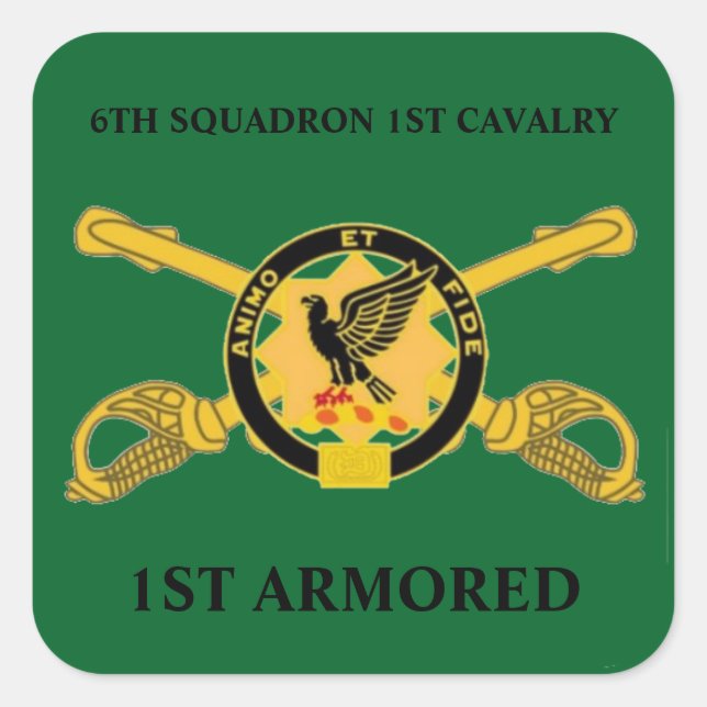 6E SQUADRON 1ER CAVALRY 1ER STICKERS ARMORES (Devant)