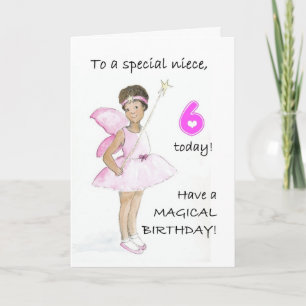 6ème Carte d'anniversaire pour une nièce