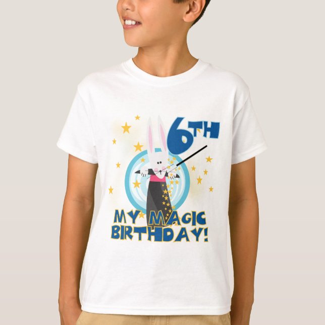 6èmes T-shirts et cadeaux d'anniversaire de magie (Devant)