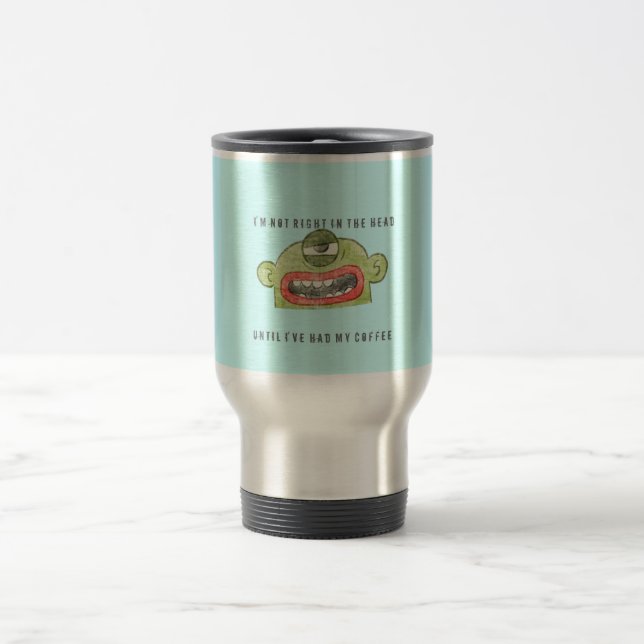 6F NOT RIGHT TRAVEL COFFEE MUG [ LIGHT BLUE ] (Center)
