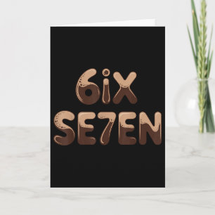6ix Se7en Funny 67 Six Seven Meme Coffee Espresso  Card