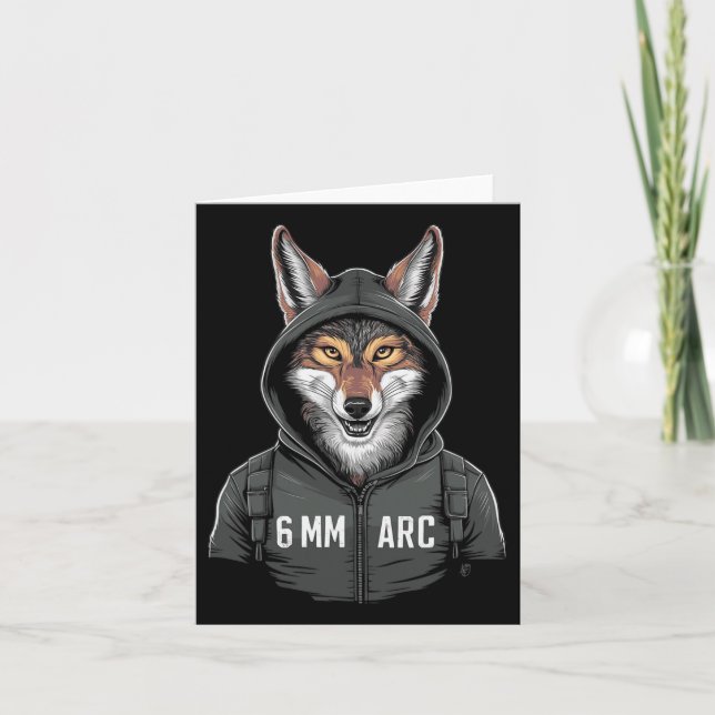 6mm Arc Coyote Shooting Sports Hunting  Card (Front)