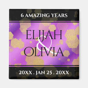 6th 33rd 47th 48th Amethyst Wedding Anniversary Magnet