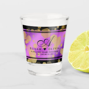 6th 33rd 47th 48th Amethyst Wedding Anniversary Shot Glass