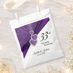 6th / 33rd / 47th Amethyst Wedding Anniversary  Favour Bag