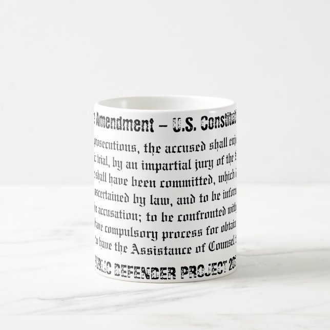 6th Amendment Mug (Center)
