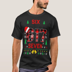 6th and 7th Birthday Christmas Buffalo Plaid T-Shirt