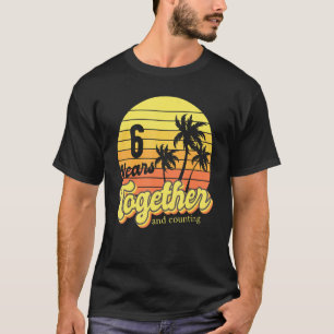 6th Anniversary Cruise Couple Vacation Beach Palm  T-Shirt