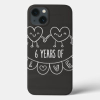 6th Anniversary Gift Chalk Hearts