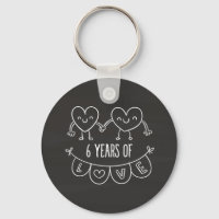 6th Anniversary Gift Chalk Hearts