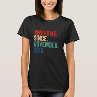 6th Birthday 6 Years Old Awesome Since November 20 T-Shirt