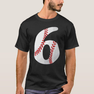 6th Birthday  Baseball Boys Girls Kids Six 2016 T-Shirt