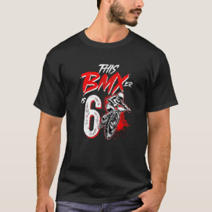 6th Birthday  Boy  BMX Birthday Party Decorations T-Shirt