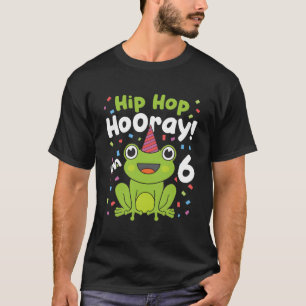 6Th Birthday Boy Frog Lover 6 Year Old Funny B-Day T-Shirt