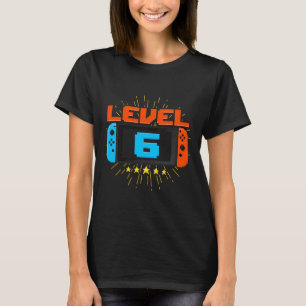 6th Birthday Boy Level 6 Unlocked Video Game 6 Yea T-Shirt