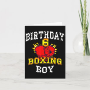 6th Birthday Boy Shirt - Boxing 6 Years Old Kid Card