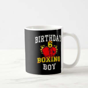 6th Birthday Boy Shirt - Boxing 6 Years Old Kid Coffee Mug