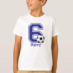 6th Birthday boy soccer personalized T-Shirt