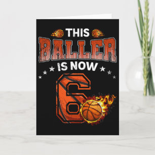 6th Birthday Boys Sketll Player Gifts 6 Years Old Card