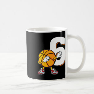 6th Birthday Bysketbyll Player Dabbing 6 Years Old Coffee Mug