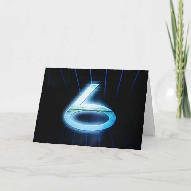 "6th BIRTHDAY CARD" Card (Front)