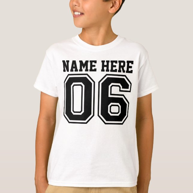 6th Birthday (Customizable Kid's Name) T-Shirt (Front)