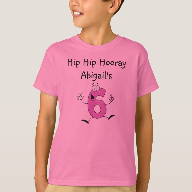 6th Birthday Customized  Tshirt (Front)