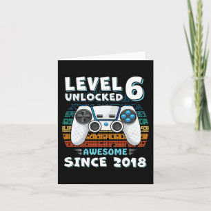 6th Birthday Decoration Boy 6yr 6 Year Old Birthda Card