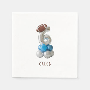 6th Birthday Football Personalized Napkin