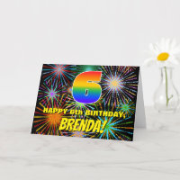 6th Birthday: Fun, Colourful Celebratory Fireworks
