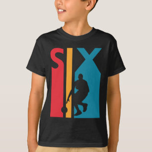 6th Birthday Gift Six Vintage Basketball 6 Year Ol T-Shirt
