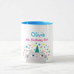 6th Birthday Girl Name Mug