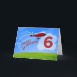 6th Birthday, Great Grandson, Red Airplane Card<br><div class="desc">Zoom in for birthday greetings for your great grandson on his 6th birthday! He will love this special card that says great grandson on the front.</div>